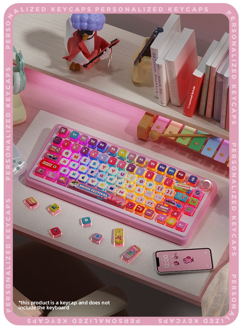 Original Theme Translucent ASA Keycaps Custom Cute PBT+PC Sublimation - Titan Nation