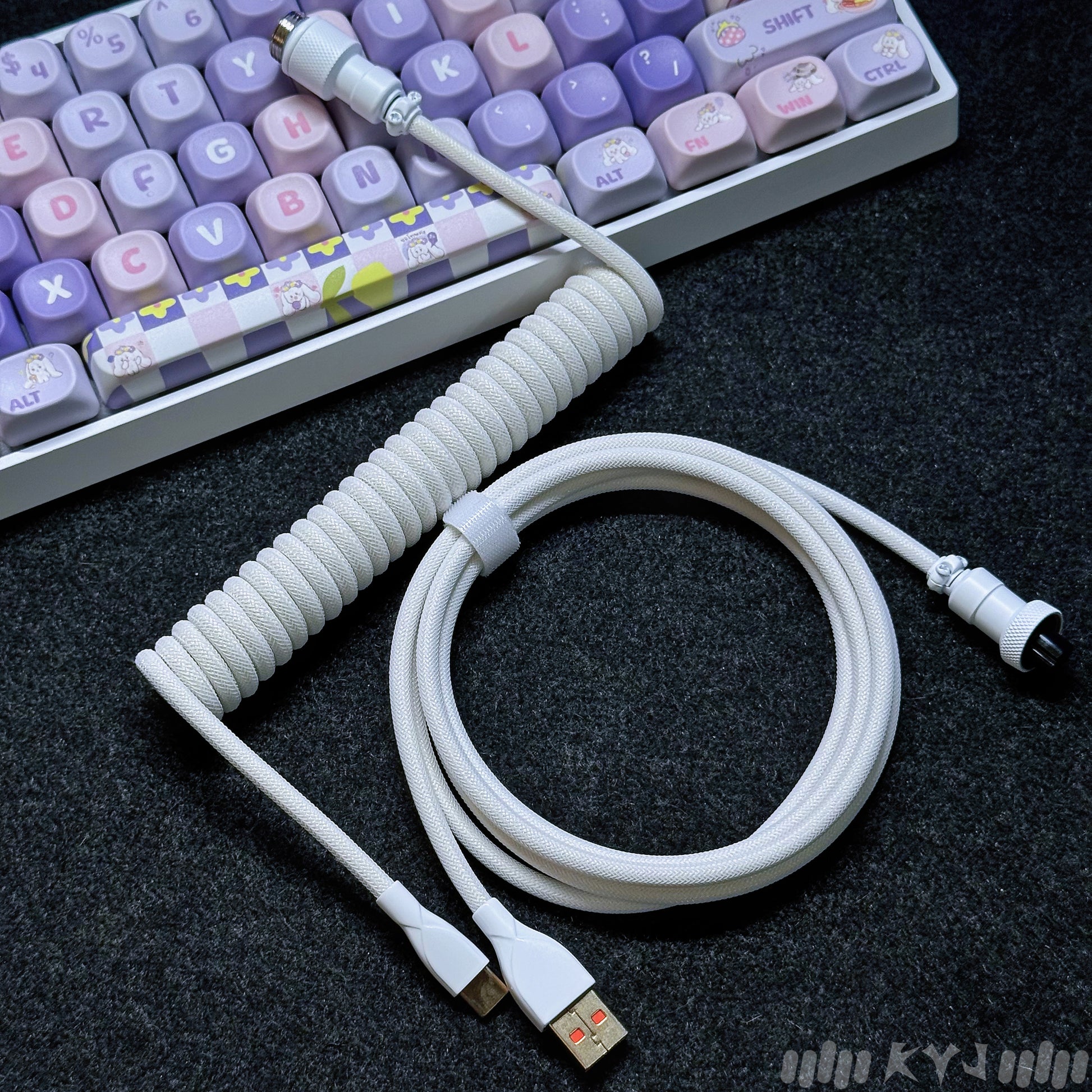 Custom Coiled Type-C Aviator Cable for Mechanical Keyboards – 8K Magnetic Switch Data Cable - Titan Nation