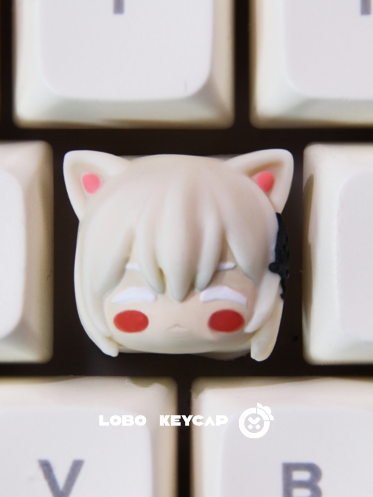 Rem & Ram Anime Artisan Keycap for Mechanical Keyboard Gift