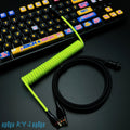 Custom Coiled Type-C Aviator Cable for Mechanical Keyboards – 8K Magnetic Switch Data Cable - Titan Nation