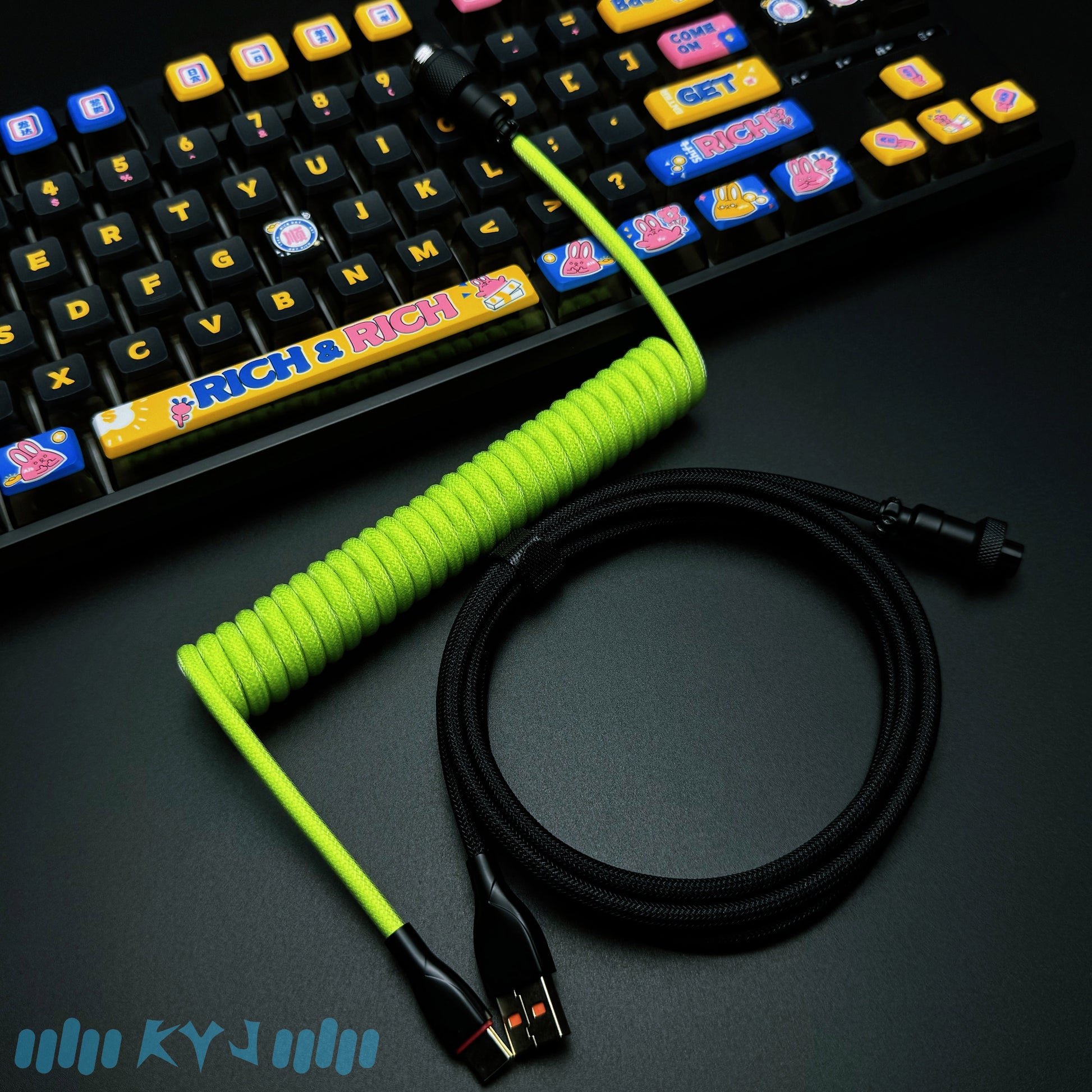 Custom Coiled Type-C Aviator Cable for Mechanical Keyboards – 8K Magnetic Switch Data Cable - Titan Nation