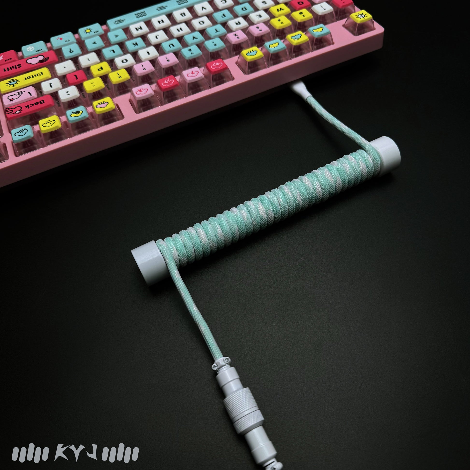 Custom Coiled Type-C Aviator Cable for Mechanical Keyboards – 8K Magnetic Switch Data Cable - Titan Nation