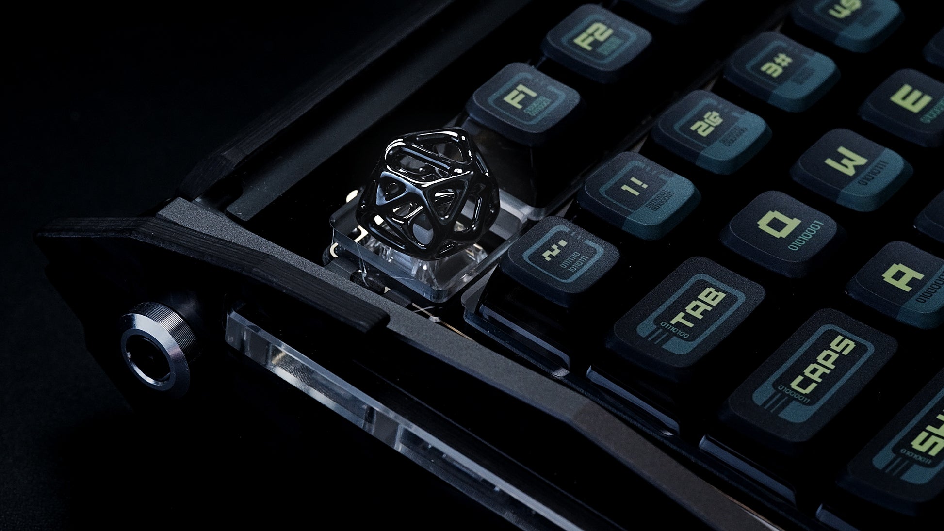 Makingo Hollow Black Gold Artisan Keycap – Original Metal ESC Key - Titan Nation