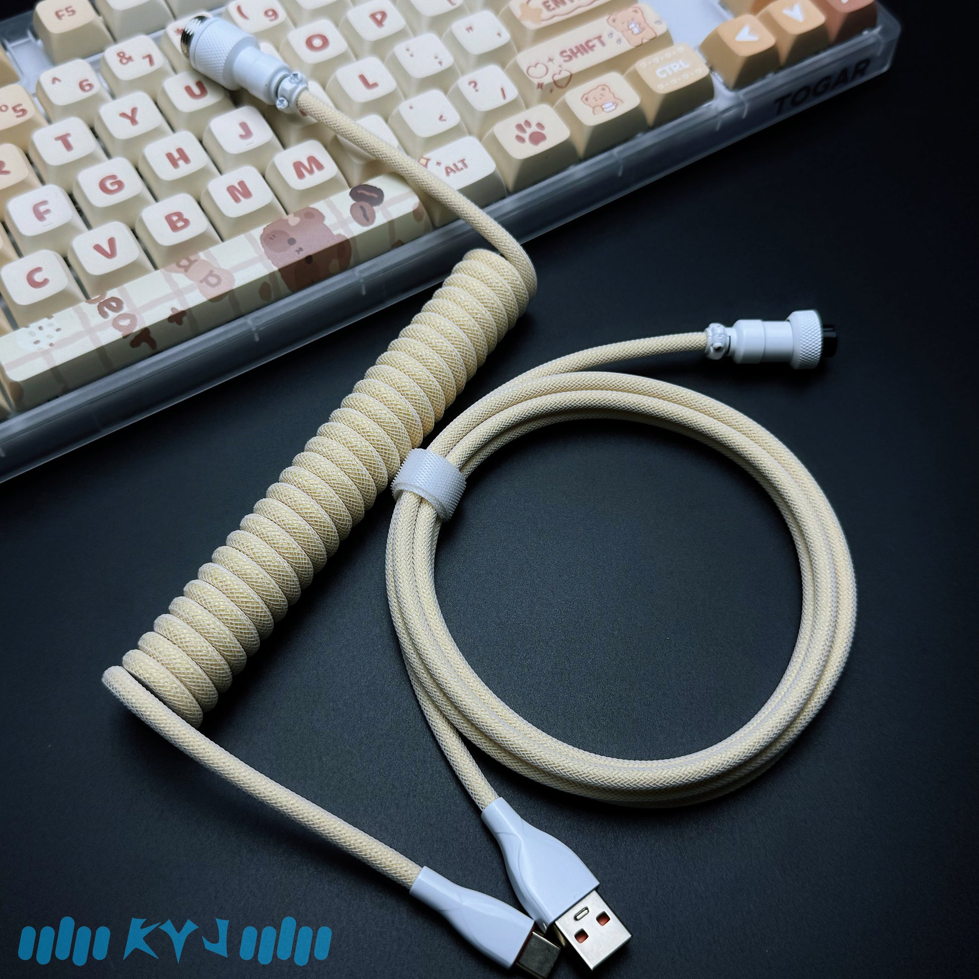 Custom Coiled Type-C Aviator Cable for Mechanical Keyboards – 8K Magnetic Switch Data Cable - Titan Nation