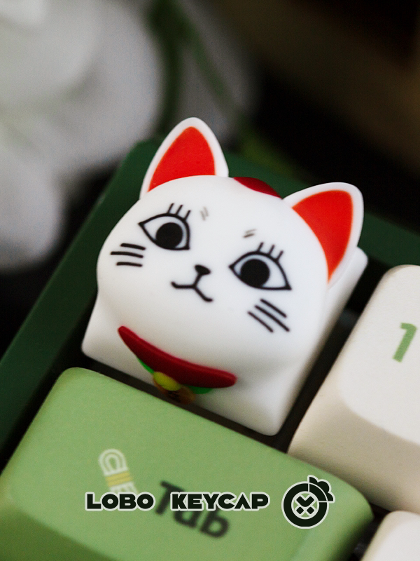 Bold Grandma Cat Cute Anime Resin Keycap – Single ESC Artisan Key - Titan Nation