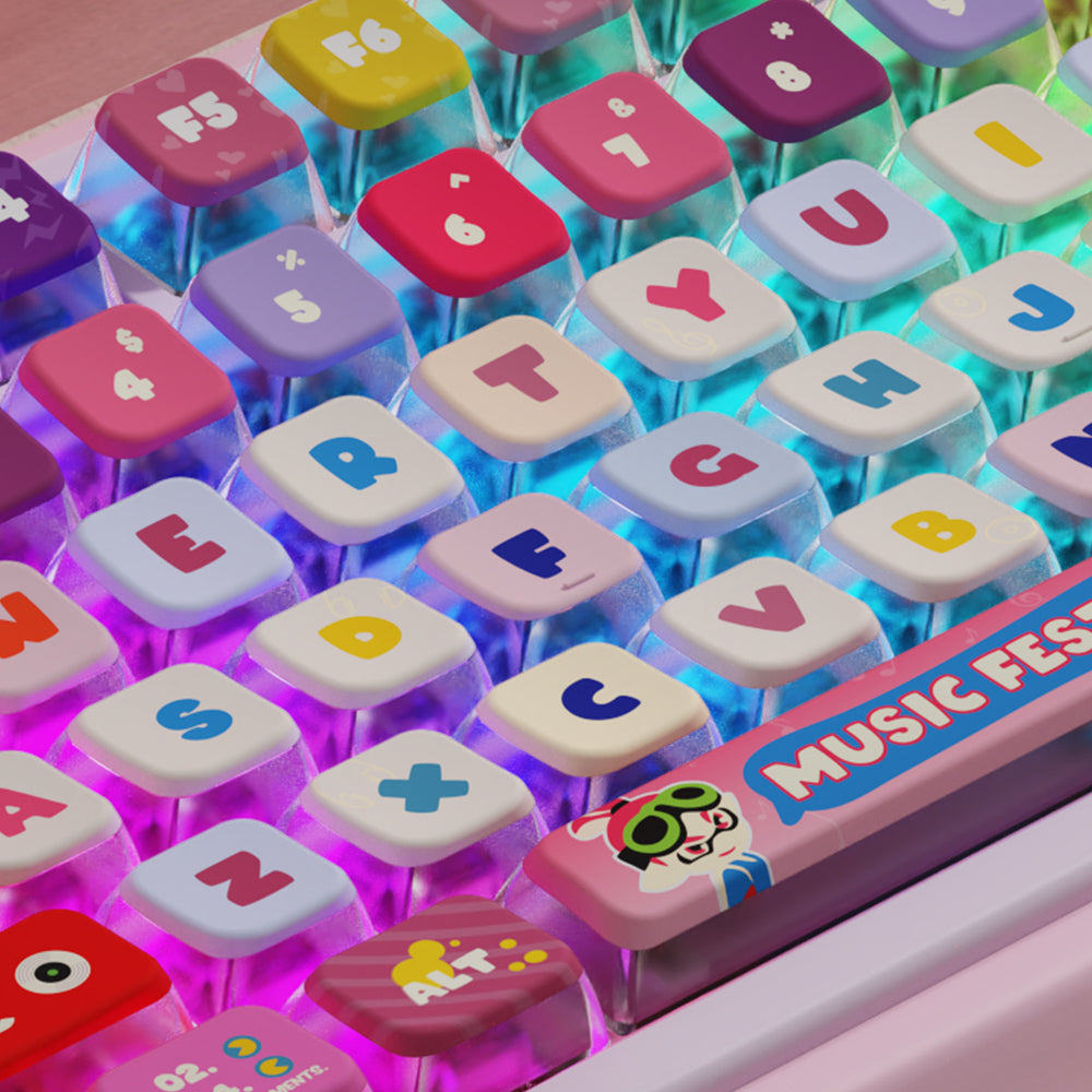 Color Theme Keycaps Original Theme Translucent ASA Keycaps Custom Cute PBT+PC Sublimation ...