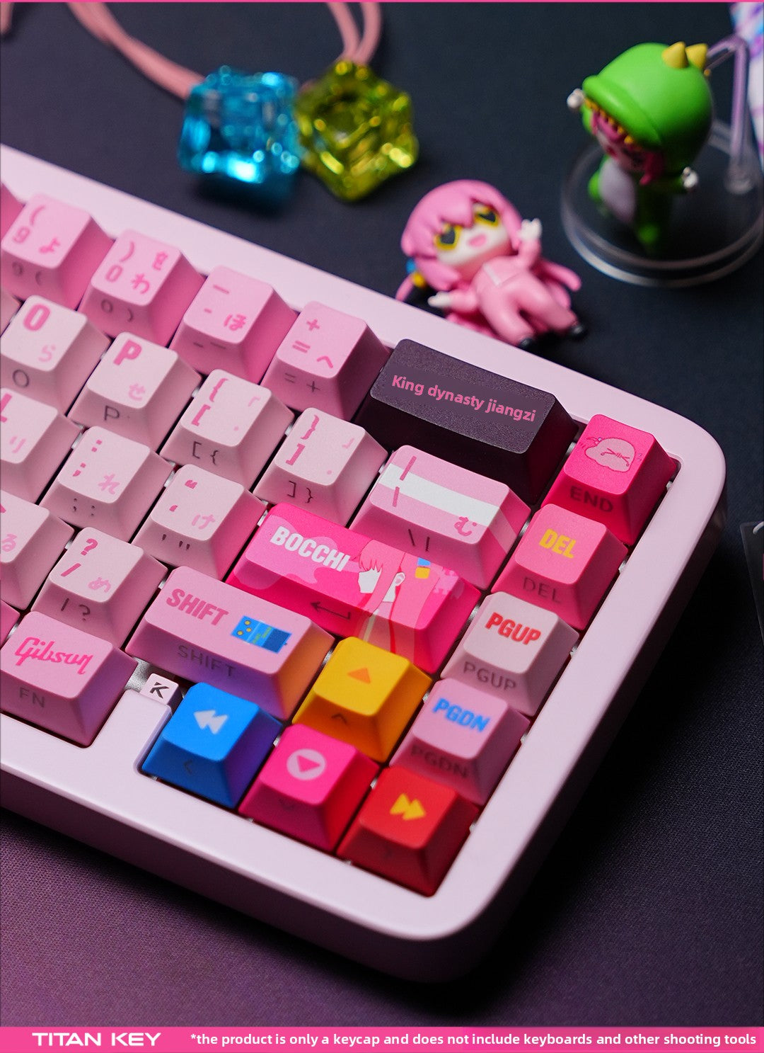 Titan Nation Bocchi the Rock Pochi-chan Keycaps – Pink PBT Set - Titan Nation