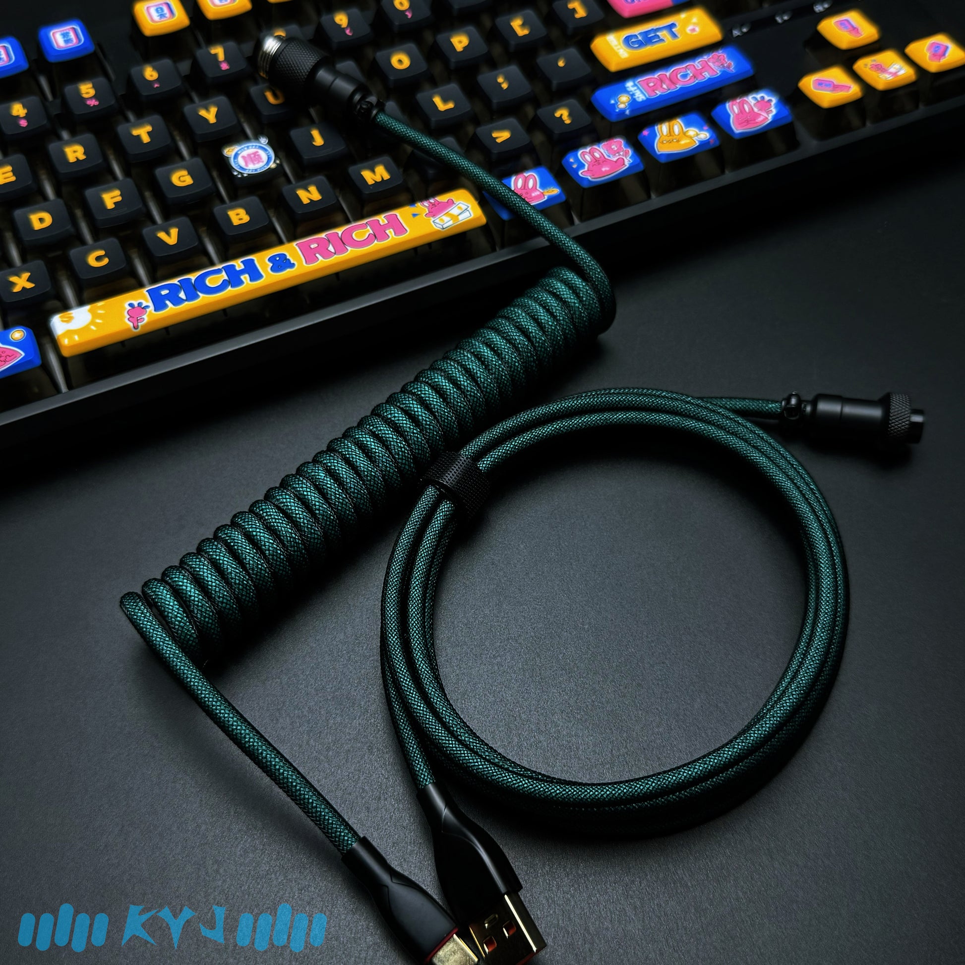 Custom Coiled Type-C Aviator Cable for Mechanical Keyboards – 8K Magnetic Switch Data Cable - Titan Nation