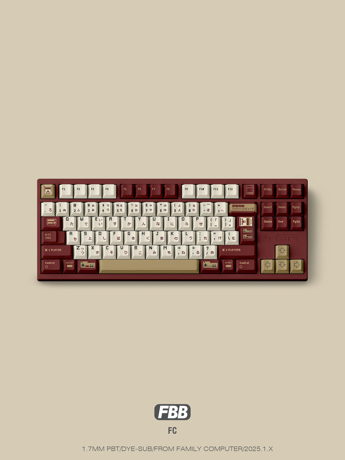 FBB Original SFC 1990 Keycaps – Custom PBT Dye-Sub Set for 87-Key NGC - Titan Nation