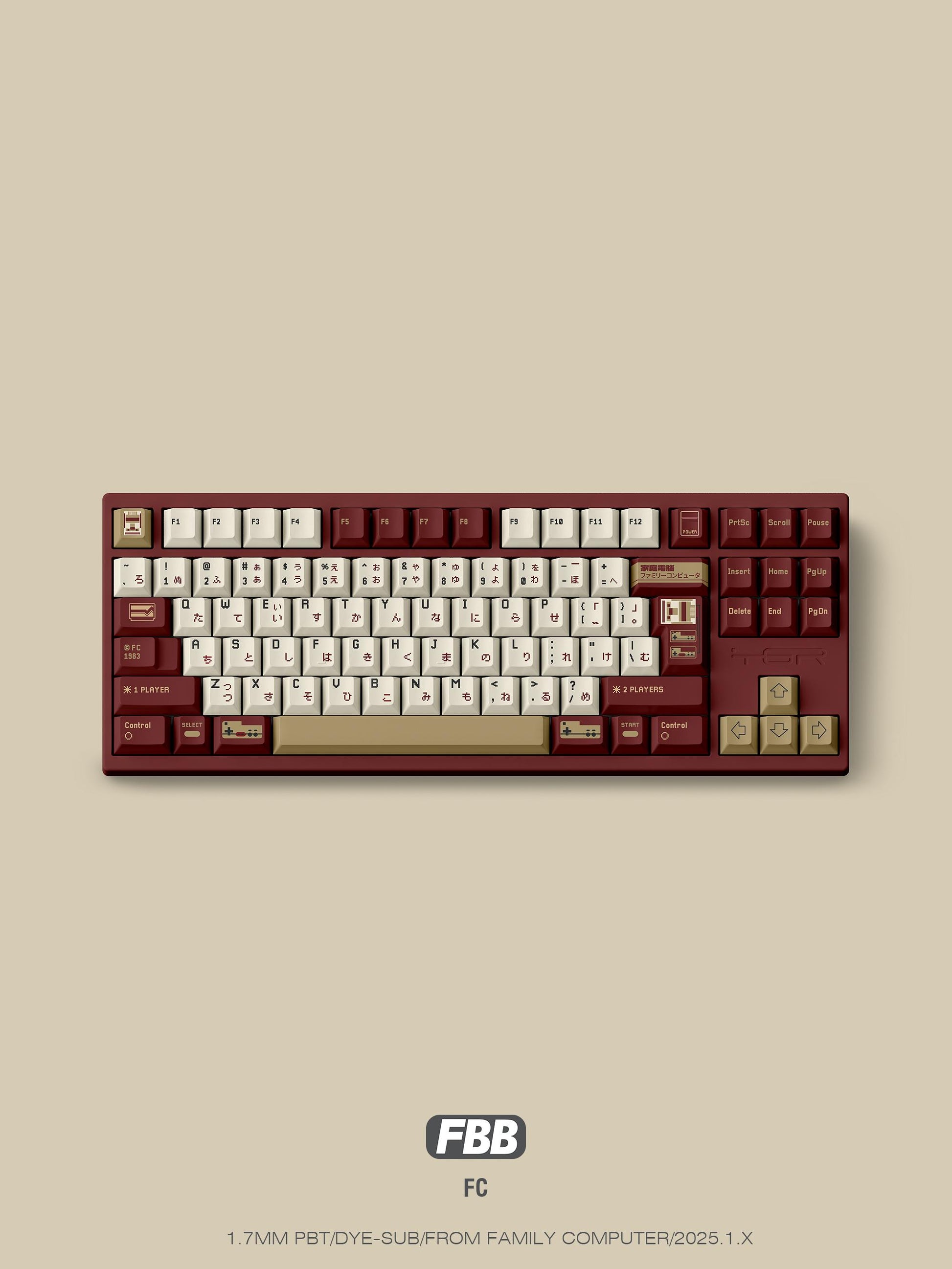 FBB Original SFC 1990 Keycaps – Custom PBT Dye-Sub Set for 87-Key NGC - Titan Nation