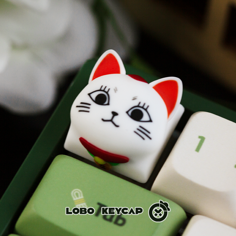 Bold Grandma Cat Cute Anime Resin Keycap – Single ESC Artisan Key - Titan Nation