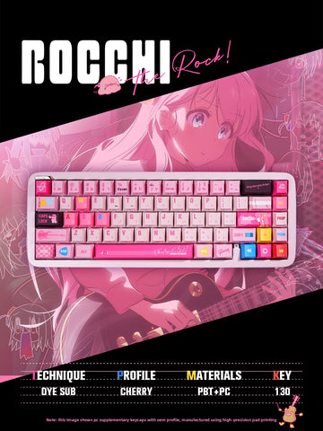 Titan Nation Bocchi the Rock Pochi-chan Keycaps – Pink PBT Set - Titan Nation