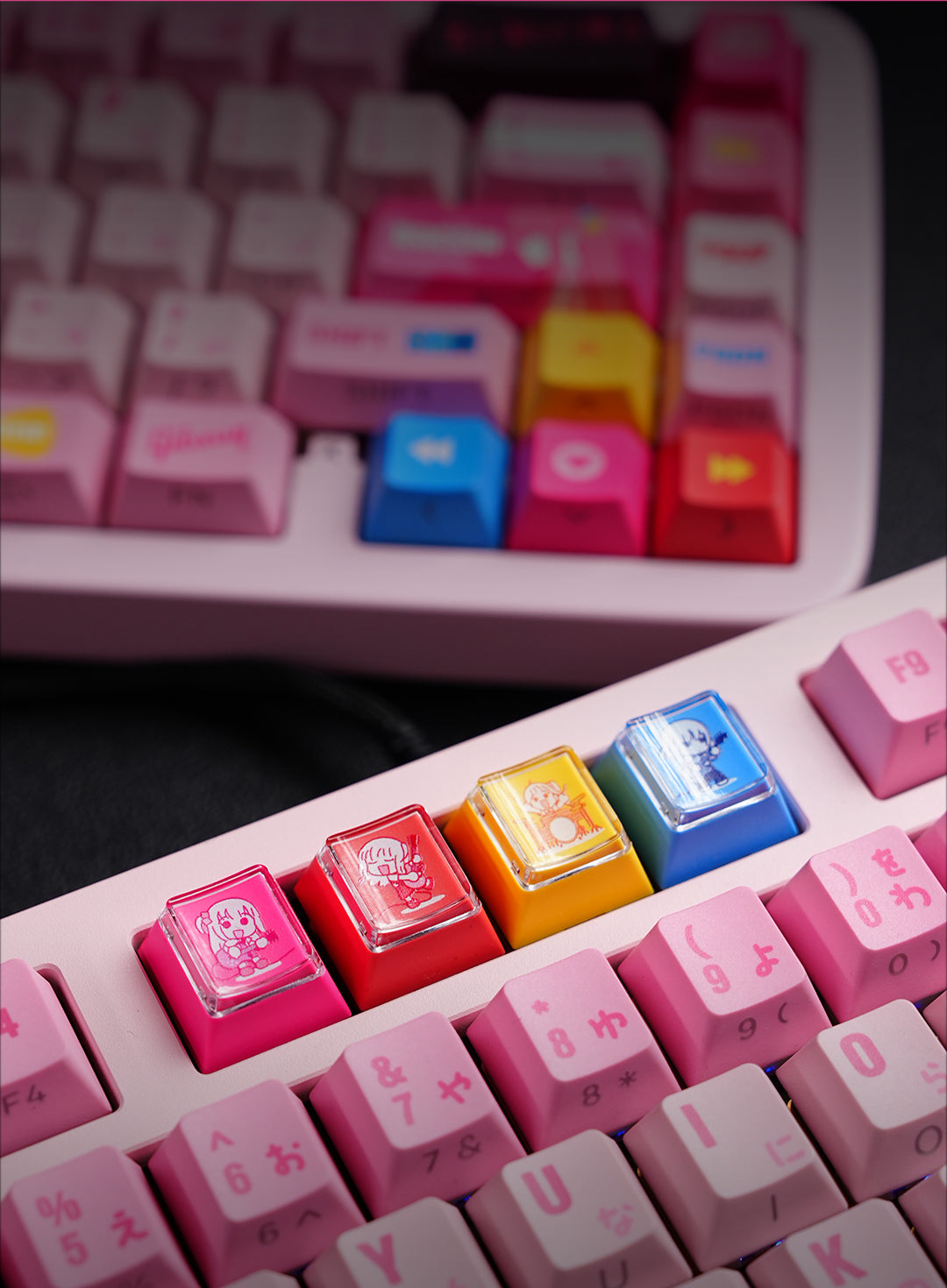 Titan Nation Bocchi the Rock Pochi-chan Keycaps – Pink PBT Set - Titan Nation