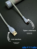 Custom Coiled Type-C Aviator Cable for Mechanical Keyboards – 8K Magnetic Switch Data Cable - Titan Nation