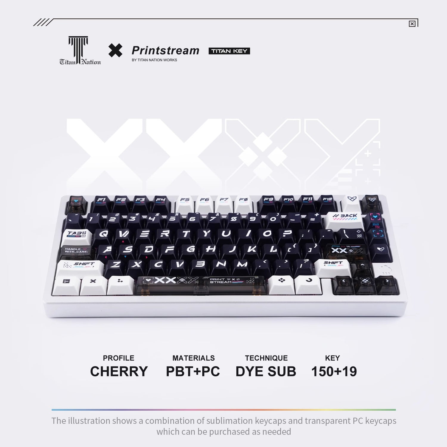 CSGO Printstream PCPBT Keycaps Adapted to Keychron Mechanical Keyboard